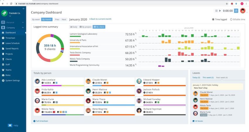 Trackabi Time Tracker App 